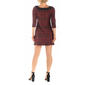 Womens 24/7 Comfort Apparel Houndstooth Print 3/4 Shift Dress - image 2