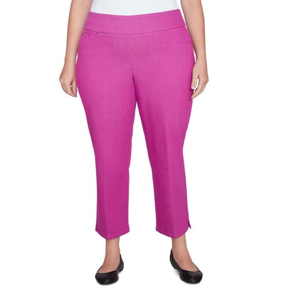 Plus Size Ruby Rd. Key Items Pull On Waistband Ankle Pants