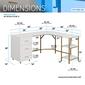 Techni Mobili L-Shape Home Office Two-Tone Desk w/ Storage - image 8