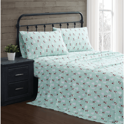 Truly Soft Snowman Wonderland Flannel Sheet Set
