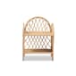Baxton Studio Hammond Bohemian Rattan 2-Tier Display Shelf - image 2