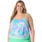 p/h26 Plus Size Beach House Estate Mosaic Sarah Tankini Swim Top - image 1