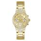 Womens Guess Gold-Tone Case/Crystal Sunray Dial Watch - GW0320L2 - image 1