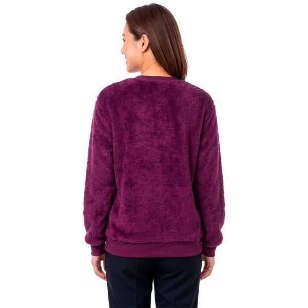 Womens Inner Circle Ghost Cat Sequin Sherpa Sweatshirt