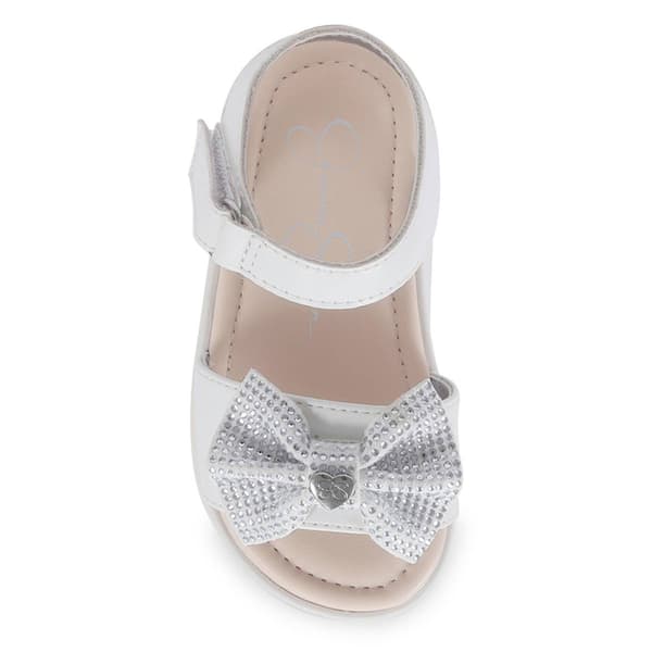 Little Girls Jessica Simpson Tia Heather Hook & Loop Bow Sandals