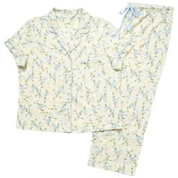 Womens Laura Ashley® Short Sleeve Floral Boxy Capris Pajama Set