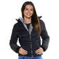 Juniors How Dare U Fitted Faux Fur Hooded Puffer Coat - image 1