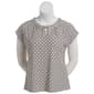 Womens Notations Short Sleeve Keyhole Basic Shell Blouse - image 2