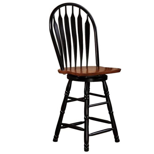 Besthom Black Cherry Selections High Back Wood Bar Stool