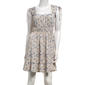 Juniors Wallflower Floral Tie Shoulder Smock Waist Ruffle Dress - image 2
