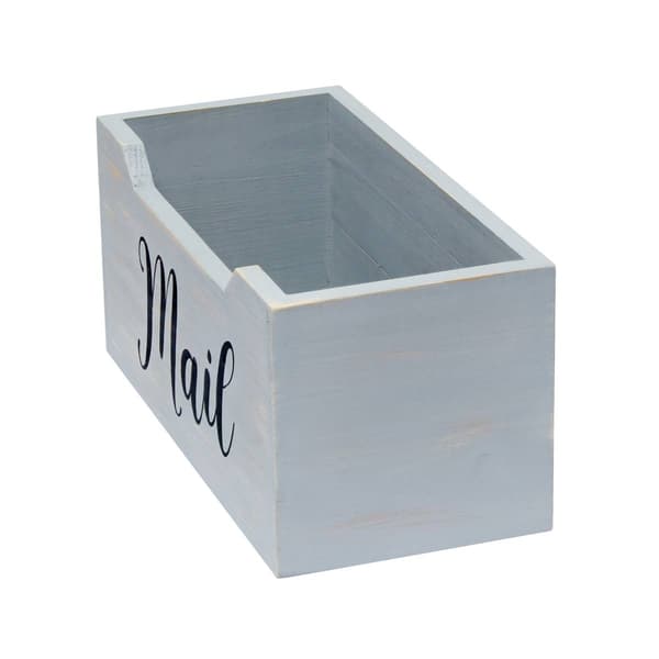 Elegant Designs Farmhouse Wooden Decorative "Mail" Organizer Box