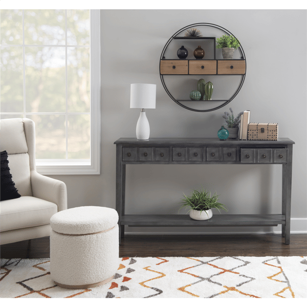 Linon Home Decor Daisy Grey Console Table