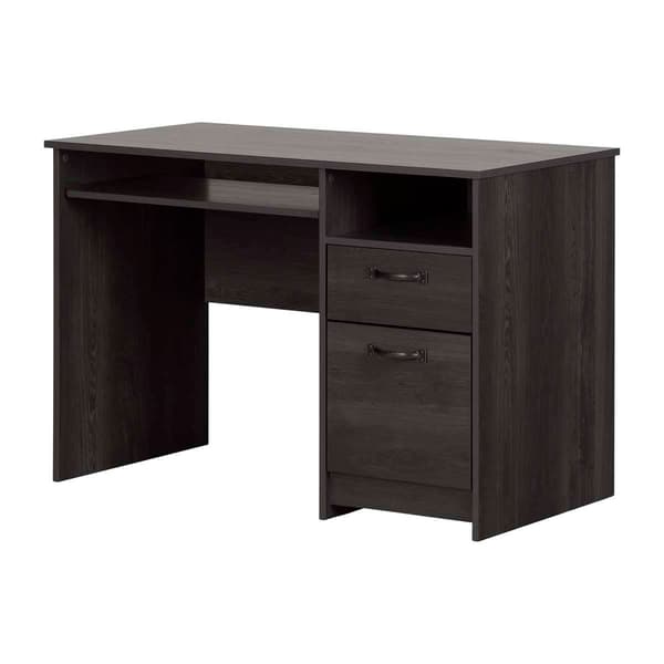 South Shore Tassio Gray Oak 2-Drawer Desk