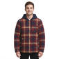 Mens Levi''s(R) Quilted Shirt Jacket with Hood - Burgundy/Navy - image 1