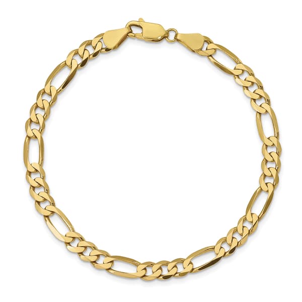 Mens Gold Classics&#40;tm&#41;10kt. 5.5mm 8in. Concave Figaro Chain Bracelet - image 