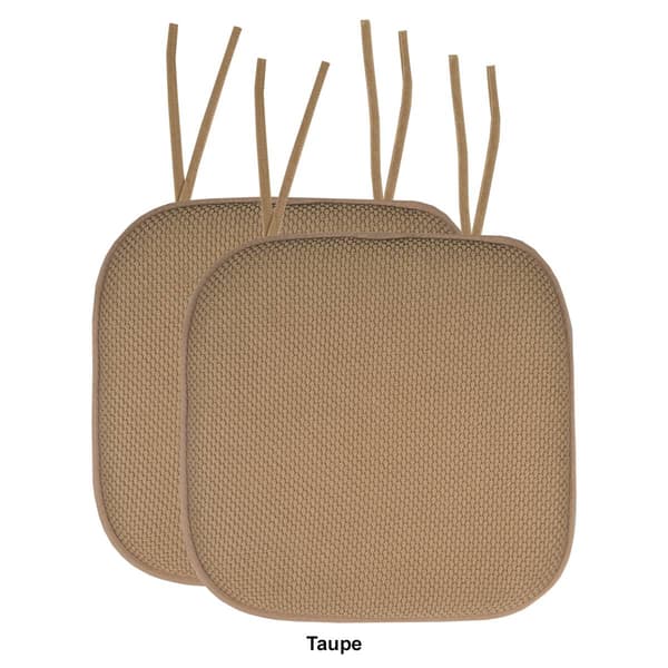 Sweet Home Collection Honeycomb Memory Foam Chair Pads w/ Ties