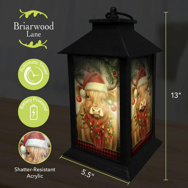 Briarwood Lane Highland Cow Lantern