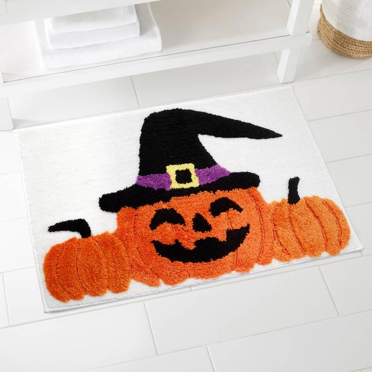 Avanti Pumpkin Witch Hat Halloween Bath Rug