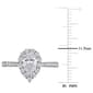 Gemstone Classics™ Sterling 1 3/8kt. Dew Moissanite Halo Ring - image 4