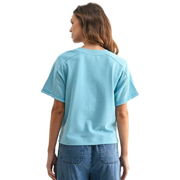 Womens CITY BLUES Short Sleeve Cropped Barcelona Graphic Tee