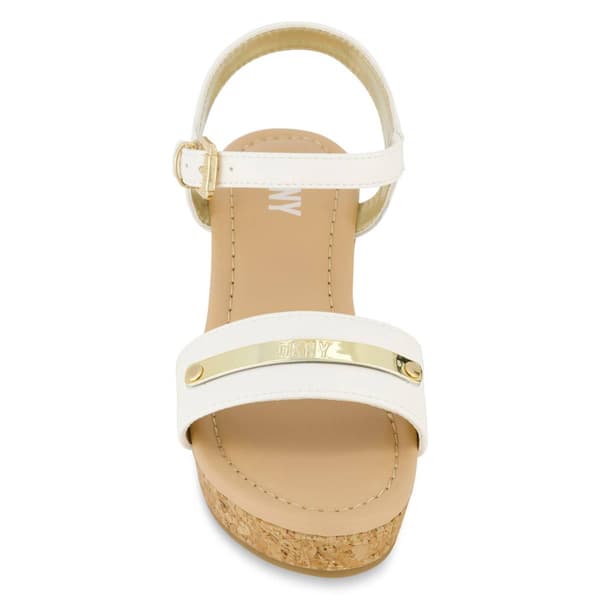 Big Girls DKNY Amber Metal Strap Wedge Sandals