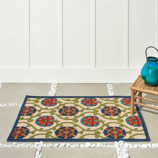 Nourison Aloha Vines Contemporary Indoor/Outdoor Area Rug