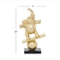 9th &amp; Pike® Gold Coastal Elephant Balancing on Ball Sculpture - image 8