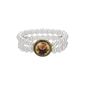 1928 Flower Decal Double Row Stretch Bracelet - image 1