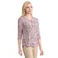 Petite Jones New York 3/4 Sleeve Keyhole Neck Abstract Blouse - image 1