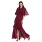 Womens R&M Richards Ruffled Evening Gown with Overlay - image 2