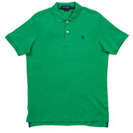 Mens U.S. Polo Assn.&#40;R&#41; Solid Interlock Polo Shirt