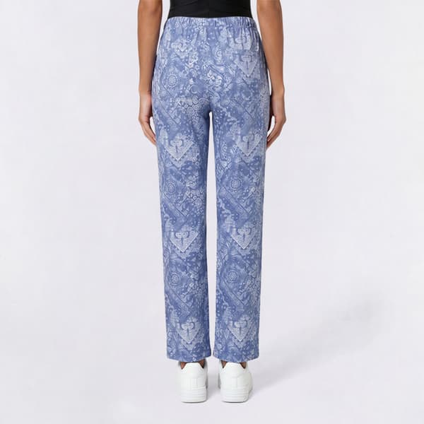 Juniors Pink Rose Linen Wide Leg Drawstring Pant