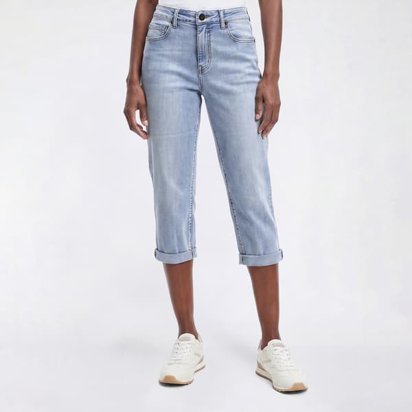 Petite Architect(R) Roll Cuff Hem Denim Capris - image 