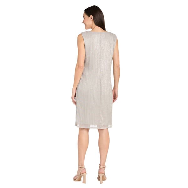 Womens R&M Richards Crinkle Pleat Flyway Jacket Dress