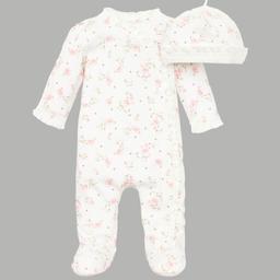 Baby Girl (Preemie-9M) Little Me(R) Vintage Rose Footie Sleeper