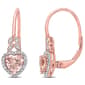 Gemstone Classics&#40;tm&#41; Rose Gold Heart-Cut Diamond Earrings - image 1
