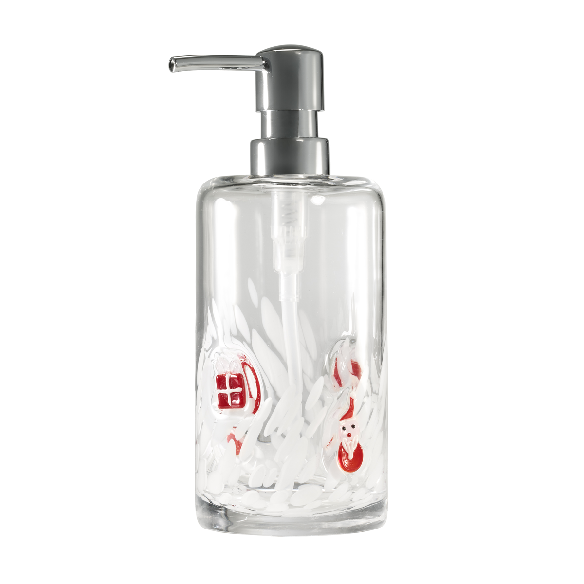 Avanti Santa & Presents Glass Soap & Lotion Dispenser