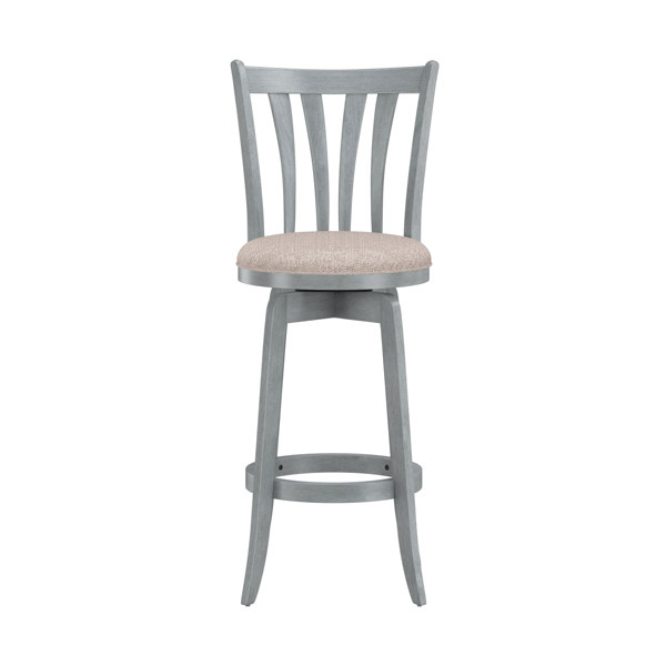 HH2 Home Savana Blue Wood Swivel Bar Height Stool