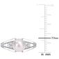 Gemstone Classics&#8482; Pearl & Diamond Split-Shank Ring - image 4