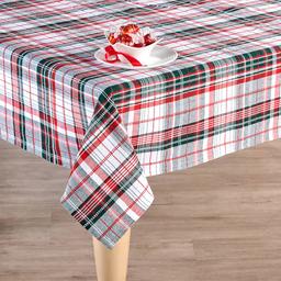 Red/White/Green Plaid Tablecloth