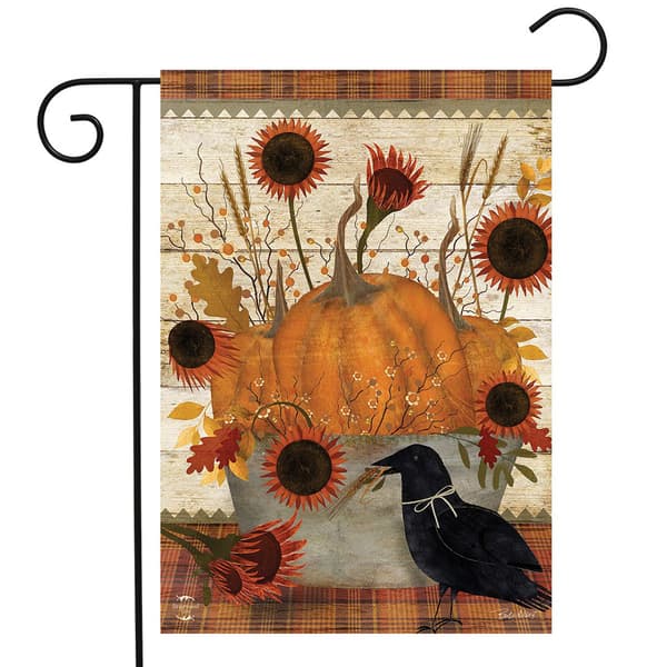 Briarwood Lane Primitive Pumpkins Autumn Garden Flag - image 