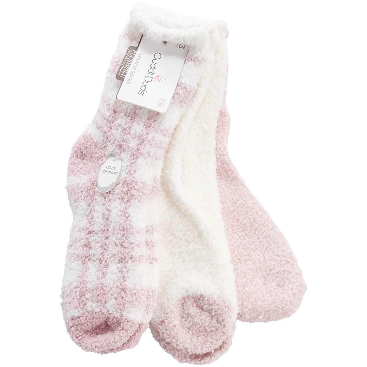Womens Cuddl Duds(R) 3Pk Plaid Cozies