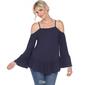 Womens White Mark Cold Shoulder Ruffle Sleeve Blouse - image 6