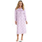 Plus Size Jasmine Rose Long Sleeve Pansy Silky Fleece Nightgown - image 2