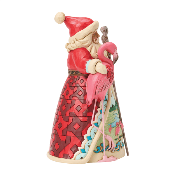 Jim Shore Heartwood Creek Santa with Flamingo Figurine