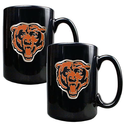 NFL Chicago Bears 2pc. Coffee Mug Set - Black - image 
