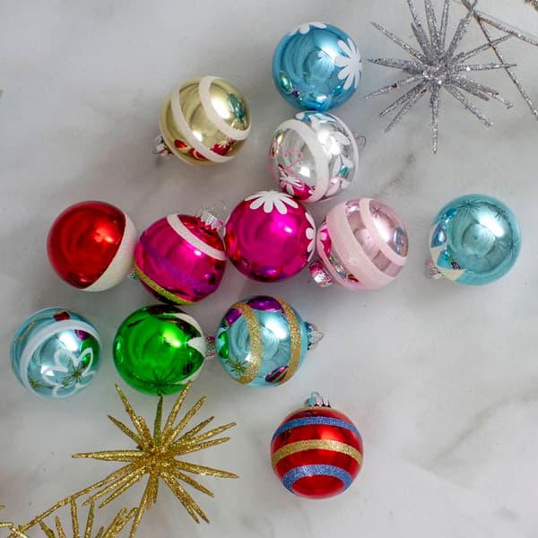 Northlight Seasonal Multi-Color Christmas Ornaments - Set of 12