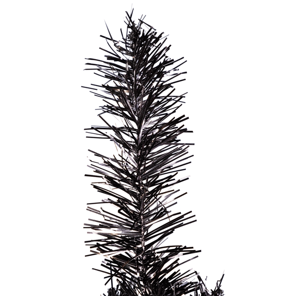 Northlight 9ft. Artificial Black Tinsel Halloween Tree
