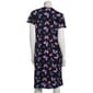 Womens Charmour Short Sleeve Peached Butterflies Nightshirt - image 3