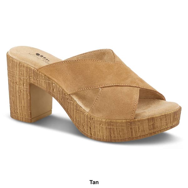 Womens Spring Step Blanchard Slide Wedge Platform Strappy Sandals